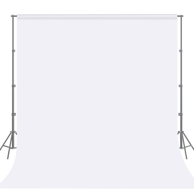 GAINVANE Tela de Fotografía de Fondo Blanco 10x10 Pies (300x300 cm) Tela de Poliéster de Alta Densidad Fondo de Foto Negro Puro Plegable Lavable sin Costuras para Sesión de Fotos Retrato Fiesta