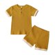 thumbnail image 4 of Sonducket Baby Kids Top Shorts Outfit Manga corta Botones a rayas Babysuit conjuntos de ropa uno 3J Sonducket AP002539-02, 4 of 6