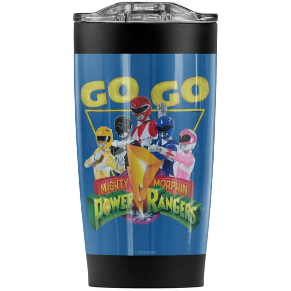 Power Rangers/Go Go Stainless Steel Tumbler 20 oz Coffee Travel Mug/Cup, Vacuum Insulated & Double Wall with Leakproof Sliding Lid | Great for Hot Drinks and Cold Beverages