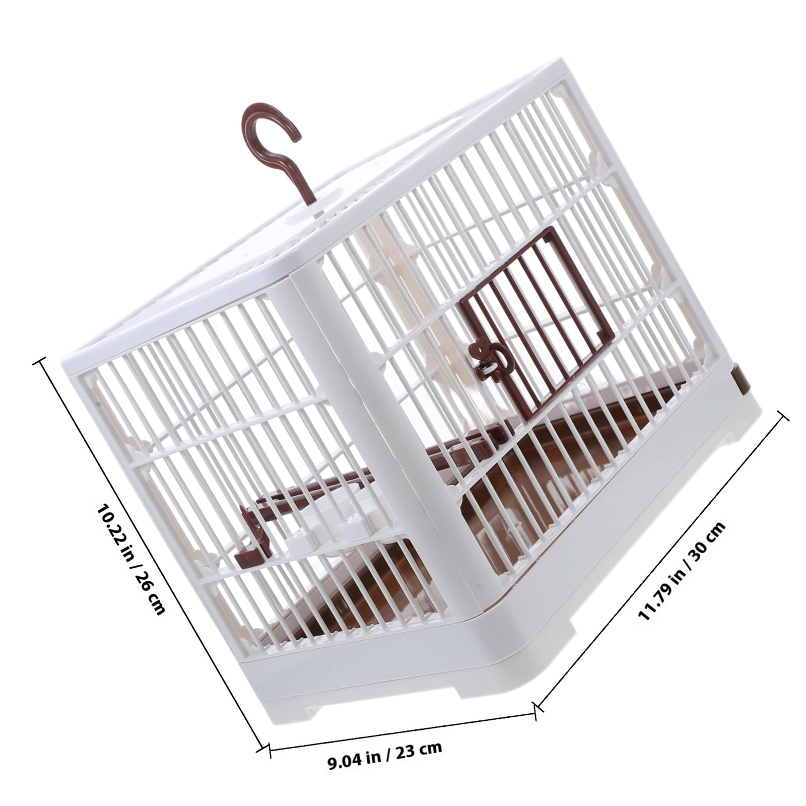 OUNONA Portable Coffee ABS Bird Travel Cage with Handle for Versatile and Durable Use
