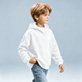 thumbnail image 4 of NEBWOAK Toddler Boys Waffle Knit Half Zip Hoodie, Soft Pullover Sweatshirt with Hood,White,Size 3-4T, 4 of 7