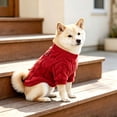 thumbnail image 2 of Dog Sweater Pajamas for Small Medium Dogs, Cute Turtleneck Winter Clothes for Girl or Boy, Warm Puppy Onesie Outfit for Chihuahua, Yorkie, and Christmas, 2 of 6