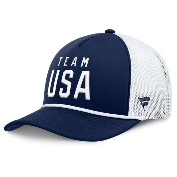 Men's-Fanatics  Navy Team USA Foam Front Adjustable Trucker Hat