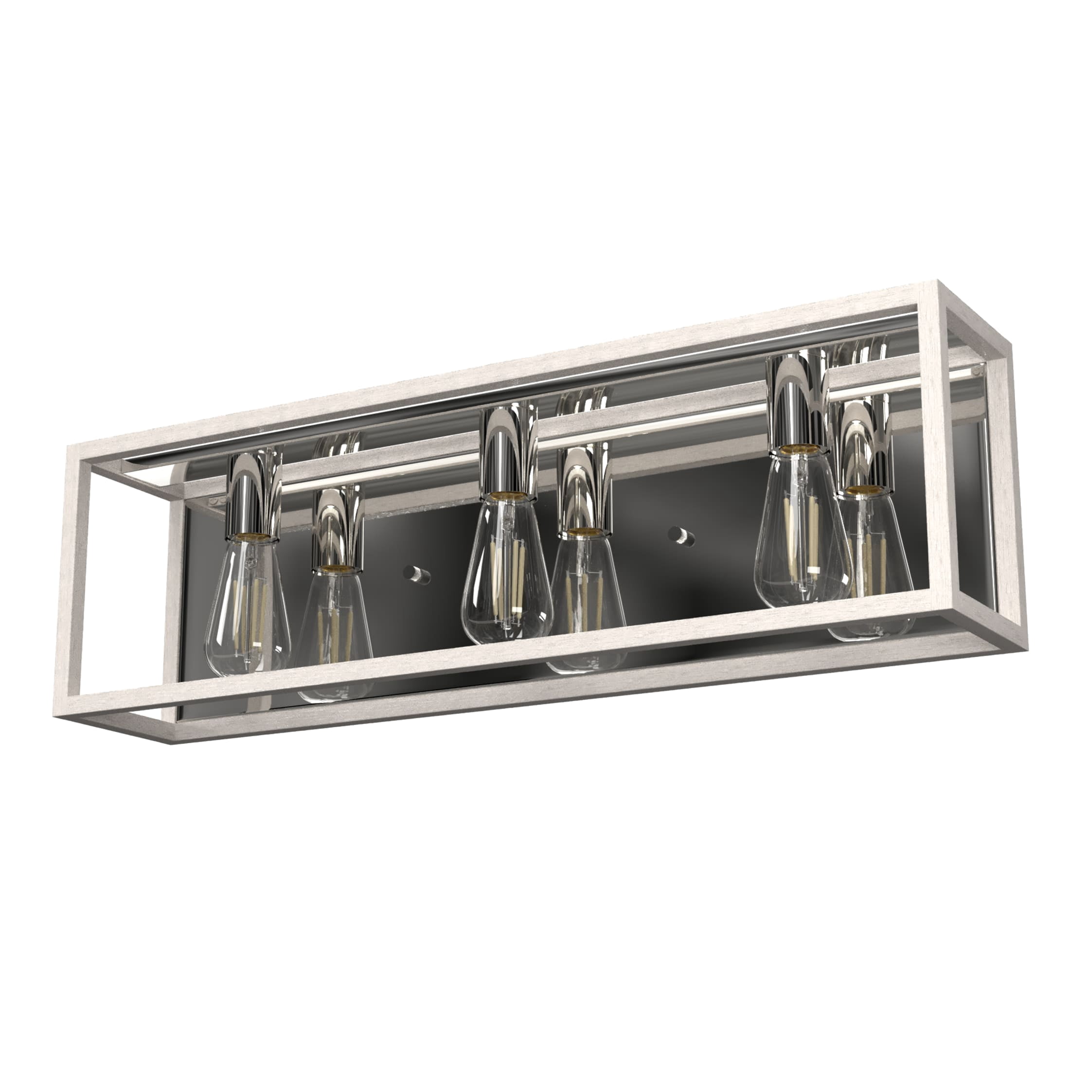 Hunter - Squire Manor 3-light Distressed White, Medium Size Vanity Light, Dimmable, Modern Style, for Bedrooms, Dining, Living Rooms - 19036