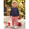 thumbnail image 5 of Cjfdfy Toddler Baby Boy Fall Outfit  Fire Truck Embroidery Long Sleeve Lapel Button Sweatshirt Plaid Pants Sets Toddler Christmas Cute Fall Winter Clothes 6M-4Y, 5 of 10