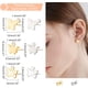 thumbnail image 2 of 60 piezas de pendientes de mariposa de 6 estilos con aro, forma de mariposa, minimalistas, de acero inoxidable., 2 of 5