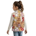thumbnail image 2 of Uorisanigo Daisy Capybara Girls Boys Zippered Vest Lightweight Fleece Vest Jacket Outwear Fall Winter Trendy Clothing Puffy Sleeveless Zip Front Jacket for Toddler & Kids, 2 of 7