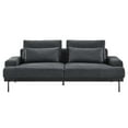 thumbnail image 5 of Sofa Couch, Dark Grey Gray, Fabric, Living Kitchen Cafe Bistro Hospitality Restaurant, Modern Contemporary HB34538, 5 of 9