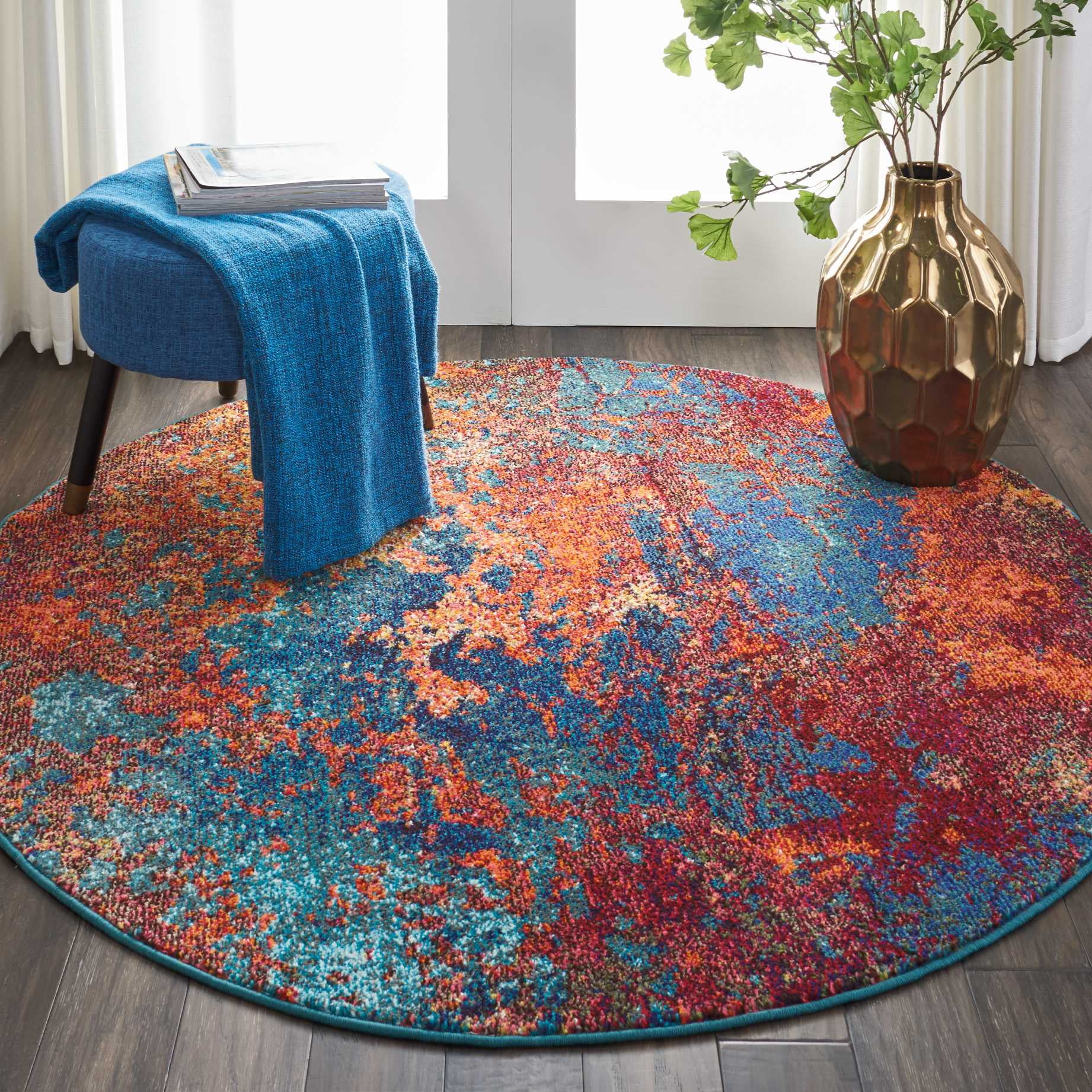 Nourison Celestial Colorful Abstract Atlantic Area Rug