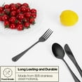 thumbnail image 5 of Travel Utensils with Case, Quatish Portable Silverware Set for Work, Stainless Steel Reusable Travel Cutlery Set, Fork and Spoon Set for Picnic,  Black, 5 of 5