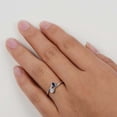 thumbnail image 4 of HeartsAndYou 1ct Natural Sapphire & Diamond Engage Ring Two Stone Bypass 14k SOLID White Gold, 4 of 9