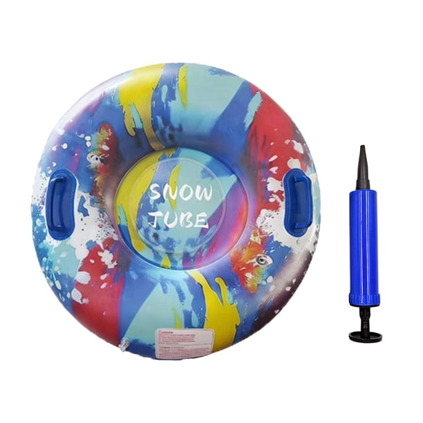 Trineo de nieve inflable de 33'' con bomba, trineo de nieve para vacaciones en la playa Pintada