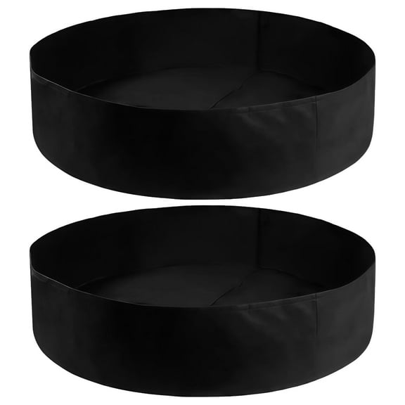 2 Pcs Felt Planting Bags, Round Garden Fabric Grow Bags, Black Heavy Duty, Ideal for Outdoor Gardening, Suitable for Vegetables, Flowers, and Fruit Trees