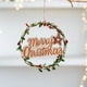 thumbnail image 5 of Letrero navideño con letras, decoración para árbol de Navidad, letrero colgante, Feliz Navidad, adecuado para decoración navideña, corona de madera, corona navideña, 5 of 6