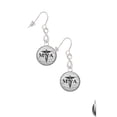 thumbnail image 3 of Delight Jewelry Silvertone Domed Black MNA Silver tone Infinity French Earrings, 3 of 4