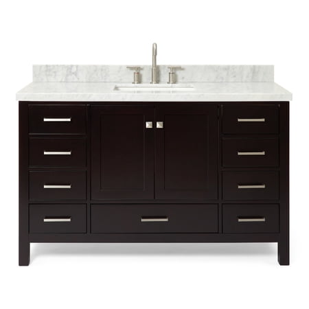Ariel A055scwrvo Cambridge 54" Free Standing Single Basin Vanity Set - Brown