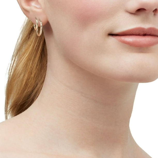 Hoop Earring Set in 14K Gold - Samsclub.com