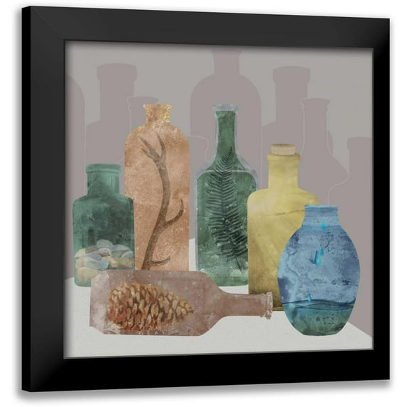 Longfellow Designs 12x12 Black Modern Framed Museum Art Print Titled - Woods