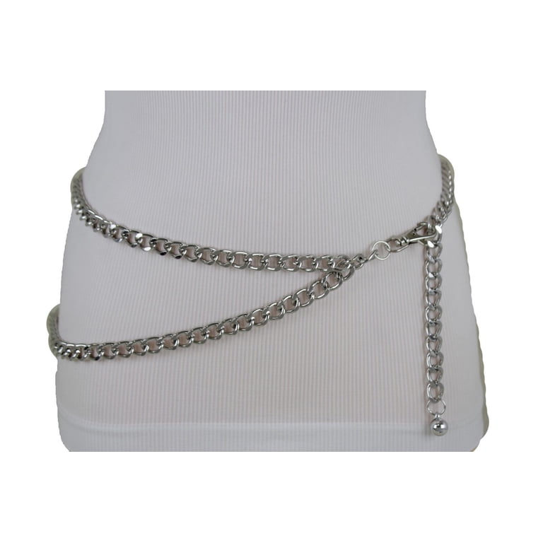 Hot Women Belt Silver Metal Chain Links Hip Waist New  display picture 2