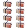 thumbnail image 1 of 10 Pack Moving Bags, Heavy Duty, Moving Boxes Alternative, Packing Storage Supplies for Dorm Room Essentials with Zipper for Clothes, Extra Large Totes for Packaging (Clear, 10 Pack), 1 of 5
