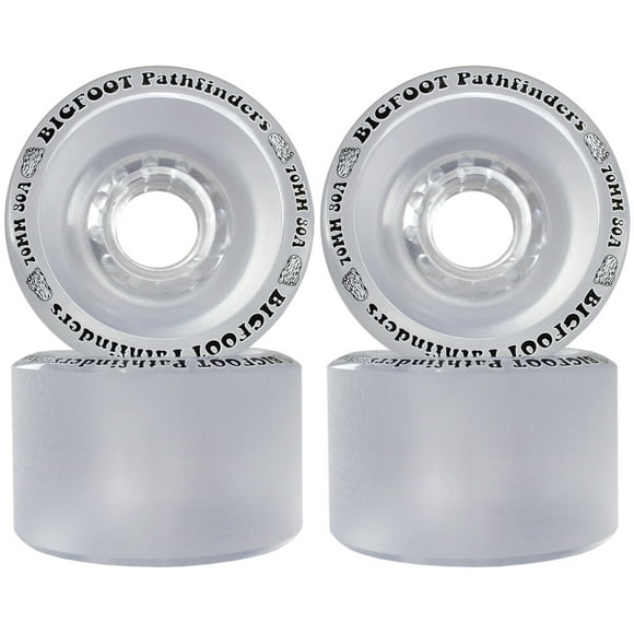Bigfoot Freeride Longboard Wheels Stoneground Pathfinders 70mm x 45mm 80a Clear