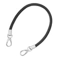 thumbnail image 1 of Correa de Monedero de Cuero, 1Paquete 50cm Correa de Cuero trenzada corta (Correa Negra + Cierre Plateado), 1 of 6