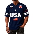 thumbnail image 5 of Youpwaven 250th Anniversary USA Merchandise Men's V-Neck Sport Jersey, Patriotic 250 Year American Anniversary Flag Tee, Casual Athletic Short Sleeve, 5 of 6