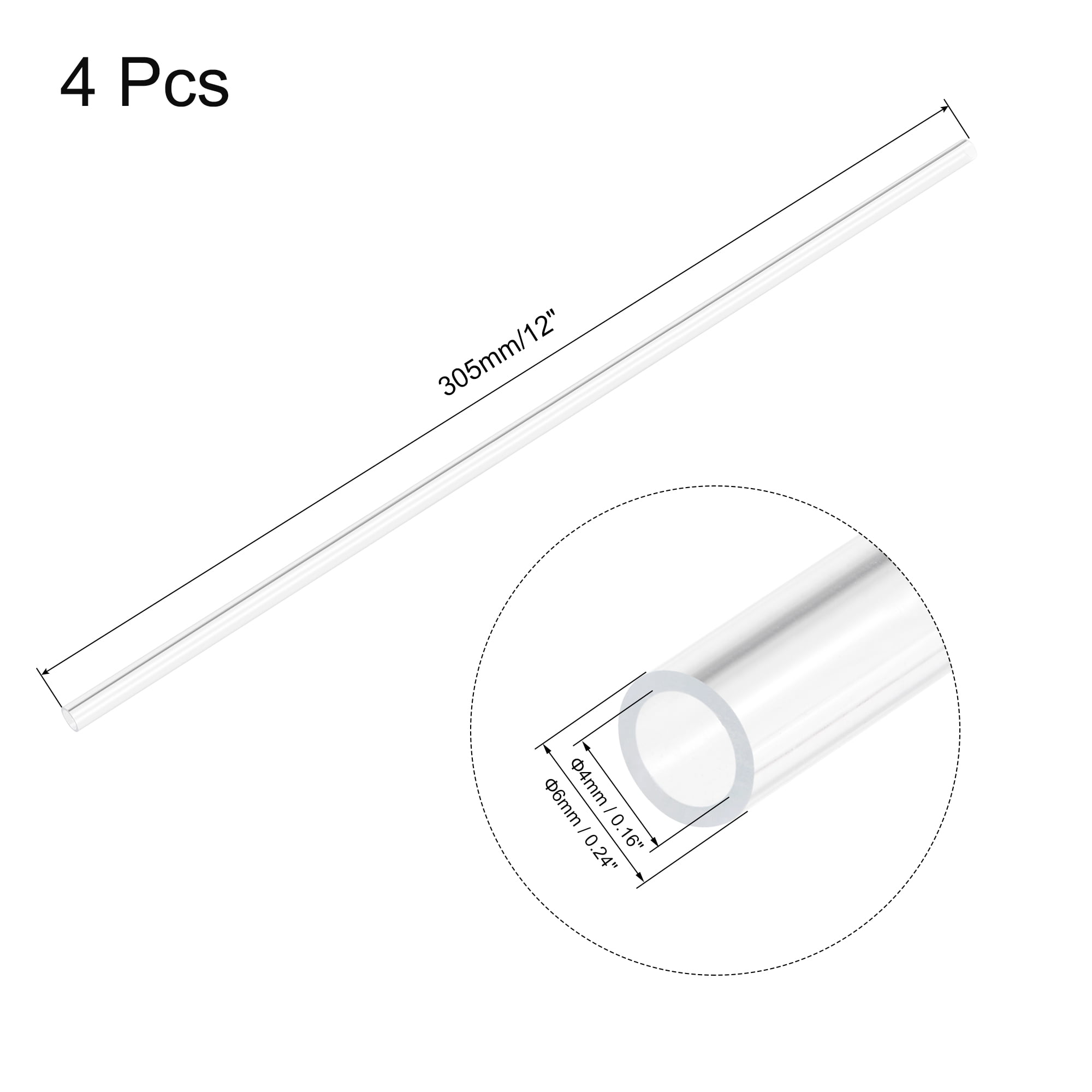 Uxcell Polycarbonate RigRound Clear Tubing 0.55 Inch(14mm) X 0.7 Inch