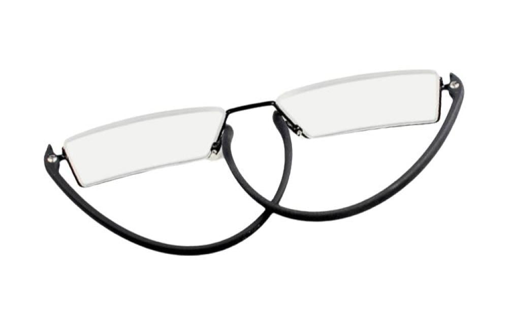 Mens Brown Half Rimless Reading Glasses +3.50 Blue Light Blocking tr90 Flexible Presbyopic Glasses Half Frameless Rectangle Readers with case