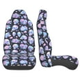 thumbnail image 3 of Sikiie Blue Skull Flower Car Seat Protector 2 Pack Car Seat Cushion Mat, Car Seat Covers for SUV, Truck, Van, 3 of 7