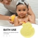 thumbnail image 2 of EeaseMX Esponja de baño de dibujos animados para bebés, suave y cómoda, esponja de baño, suministros de ducha (pato amarillo), 2 of 7