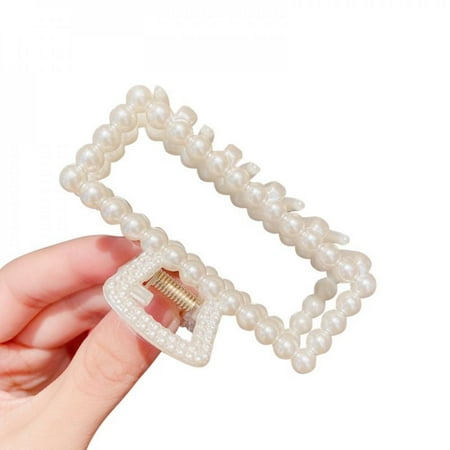 

Student Girl Retro Pearl Hollow Hair Catch Plate Hairpin Hair Accessories