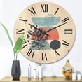 thumbnail image 2 of Designart 'Abstract Colorful Geometric Art Collage IV' Modern Wood Wall Clock, 2 of 5