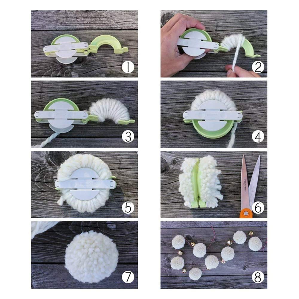 New 4 Sizes DIY Pompom Maker Fluff Ball Weaver Needle Craft Knitting
