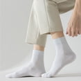 thumbnail image 3 of Men's Lightweight Breathable Mesh Crew Socks Moisture Wicking Odor Control Mid-Calf Athletic Socks for Summer Running Gym Casual Wear Light Gray, 3 of 3
