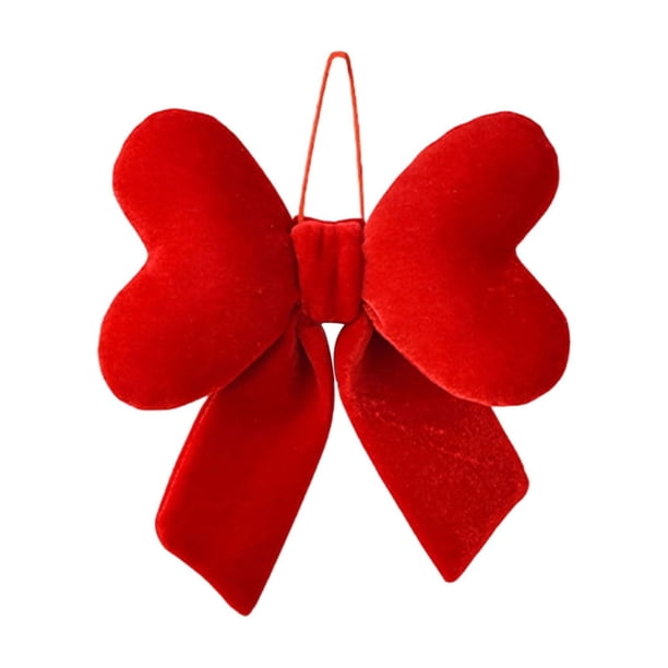 Lazo de Corazones de Terciopelo para San Valentín, Decoración Colgante, Acentos Románticos de Amor para Repisa de Chimenea o Regalo.
