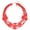 red, variant on Multi Color 5 Layers Wood Beads Strand Statement Necklace for Women Chunky Collar (N0019)