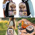 thumbnail image 2 of Jeiento Highland Cow Backpack for Teen Girls Middle School Bag and Lunch Bag Pencil Case Set 3 In 1 Dahlia Elementary School Bookbag Rucksack for Kids Child Daypack Satchel, 2 of 7