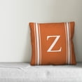 thumbnail image 2 of Creative Products Orange Farmhouse Stripes Monogram 18x18 Spun Poly Pillow, 2 of 2