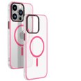 thumbnail image 1 of Allytech Magnetic Case for Apple iPhone 14 Pro Max 6.7" - Clear Back Shell Cover Anti-yellow Transparent Shockproof Anti-fingerprint Wireless Chaging Case for iPhone 14 Pro Max - Pink, 1 of 7