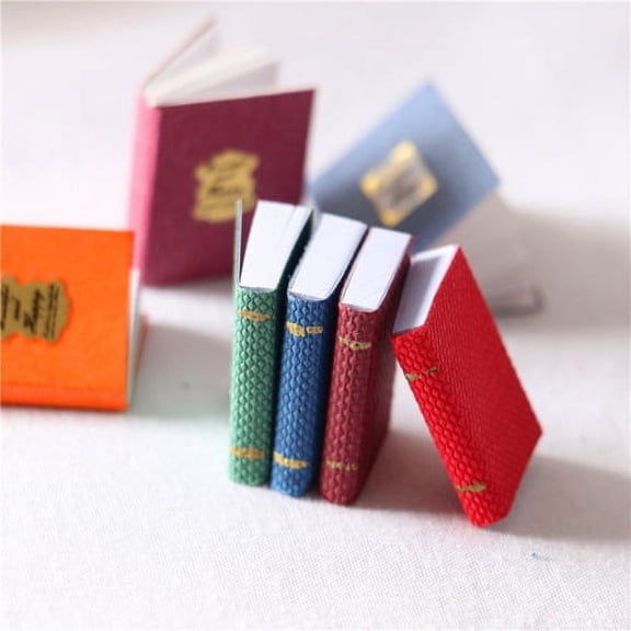 Zhaomeidaxi 20 Pieces 1:12 Scale Miniatures Books with Mini Miniature Furniture Decoration Wooden Mini Books Miniatures for Doll house Decoration Accessories