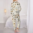 thumbnail image 6 of Goofa Dogs Funny Pets Printed Women’s 2 Piece Pajama Set Super,Pajamas Women's Long Sleeve Sleepwear Soft Button Down Loungewear Pjs Lounge Set Nightwear-, 6 of 9