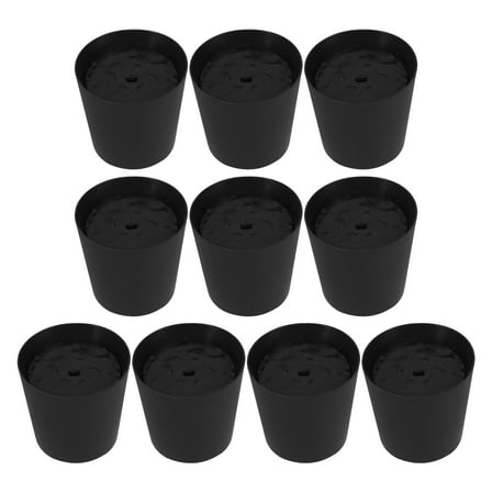 Zehuanyu 10 Pcs Windproof Plant Vases Flowerpot 6.00X6.00X5.70CM Black