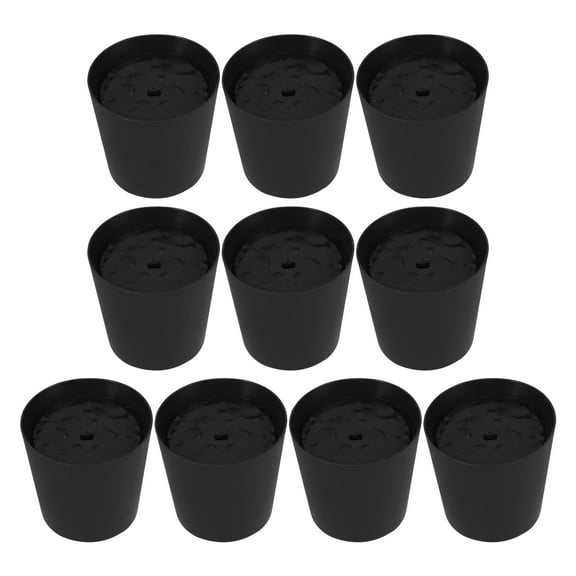 Zehuanyu 10 Pcs Windproof Plant Vases Flowerpot 6.00X6.00X5.70CM Black