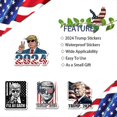thumbnail image 4 of 50 pegatinas de Donald Trump2024, para parachoques de ordenador portátil, teléfono, coche, botella de agua, 4 of 5