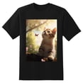 thumbnail image 2 of Plus Size Shirt for Women Black Tops for Women Oversized Short Sleeves Shirt for Women Cats T Shirt Crewneck Shirt for Women XL, 2 of 5