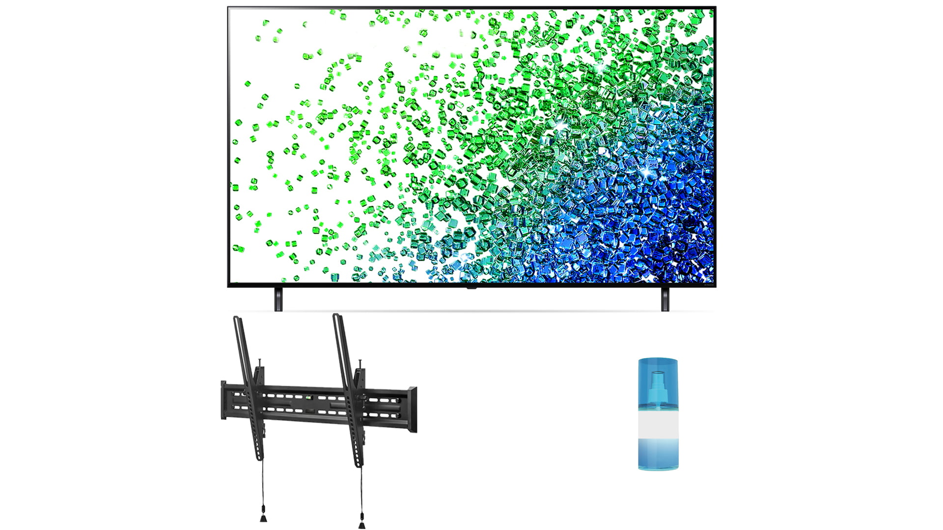 LG 65NANO80UPA 65" NanoCell 4K NANO80 Series Smart Ultra HD TV with a Walts TV Large/Extra Large Tilt Mount for 43"-90" Compatible TV's and Walts HDTV Screen Cleaner Kit (2021)