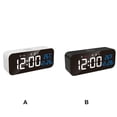 thumbnail image 3 of QualitChoice LED Digital Mirror Alarm Clock Table Electronic Temperature Date Display Desktop Bedroom Bedside Office Ornaments Black, 3 of 6