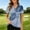 Multicolor6, variant on BXJX Womens Cotton Polo Shirts, Stretchable V Neck Collared Short Sleeve Golf Tops Multicolor Size S-2XL