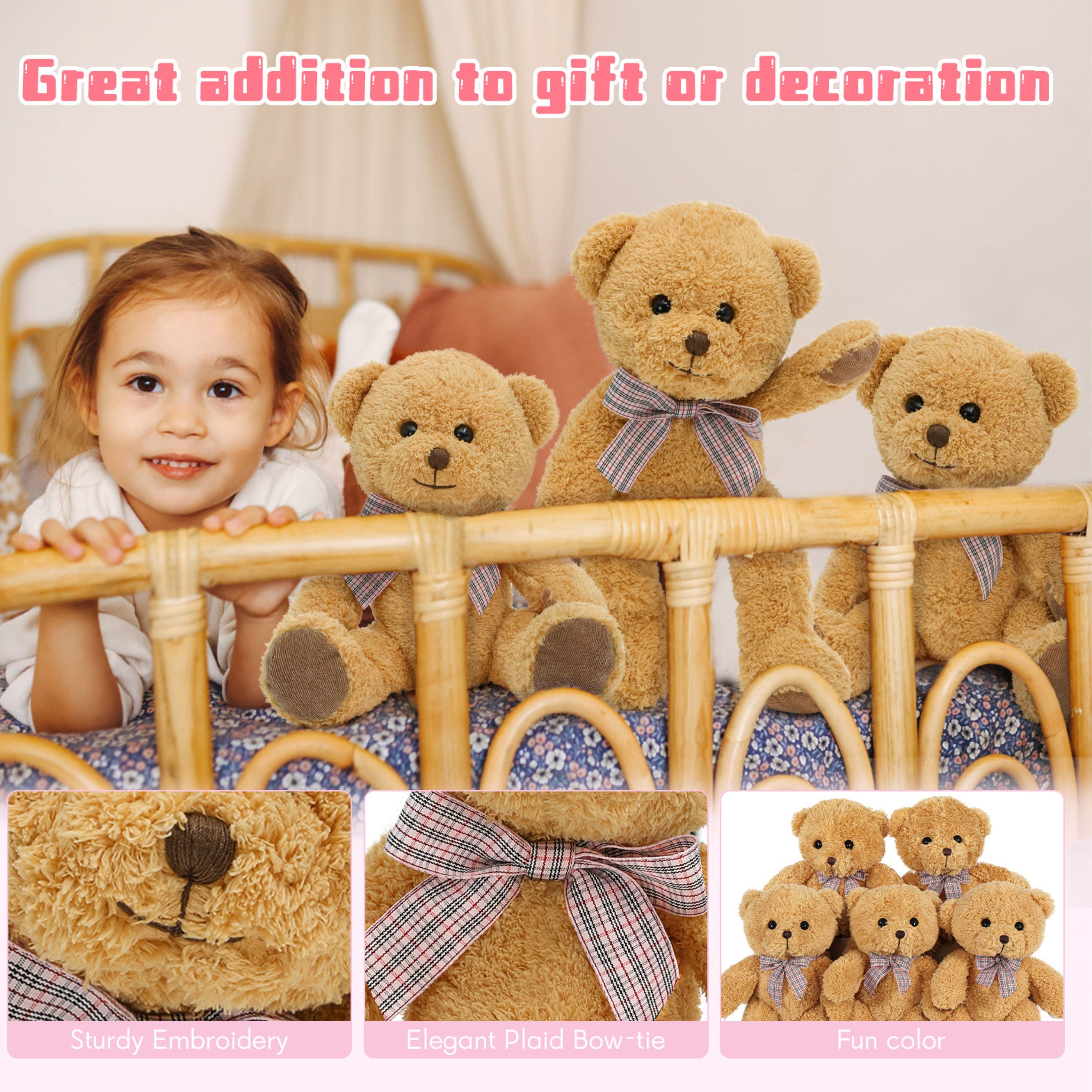 MaoGoLan 5 Pack Teddy Bears 12.5" Bulk Stuffed Animal Bear Plush Toy